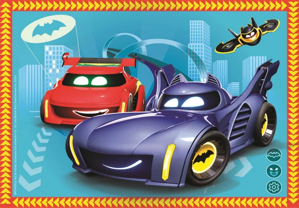 Clementoni. Puzzle 4w1. Super Kolor Batwheels - tantis.pl