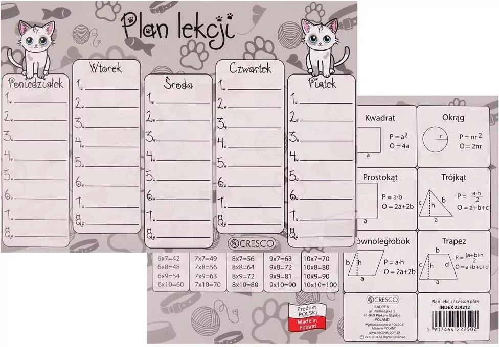 Plan lekcji A5 Brytyjczyk - tantis.pl