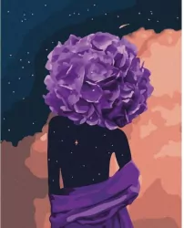 Malowanie po numerach - Fioletowy urok 40x50cm