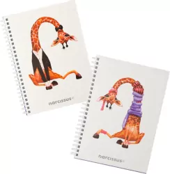 Kołonotatnik A5 80k.kratka SWING Żyrafa