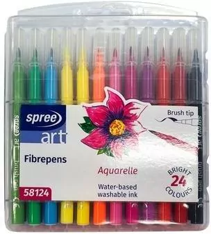 Flamastry pędzelkowe 24 kolory - tantis.pl