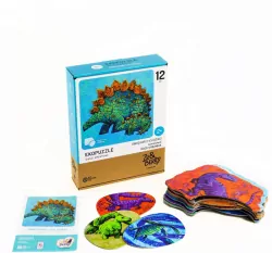 Ekopuzzle dwuelementowe Dinozaury i ich dzieci