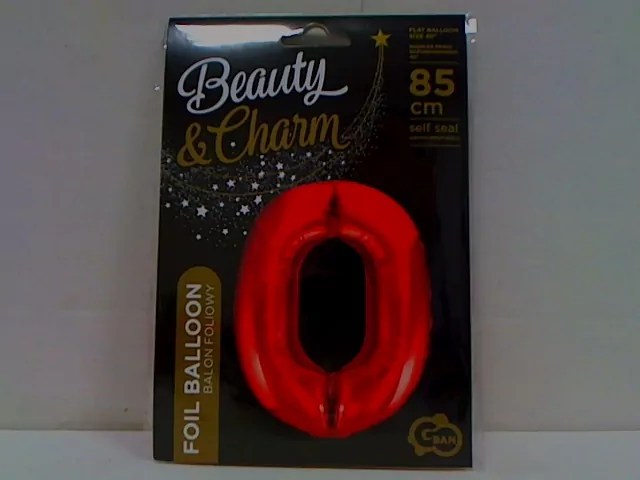 Balon foliowy. Cyfra 0. Czerwony 85cm - tantis.pl