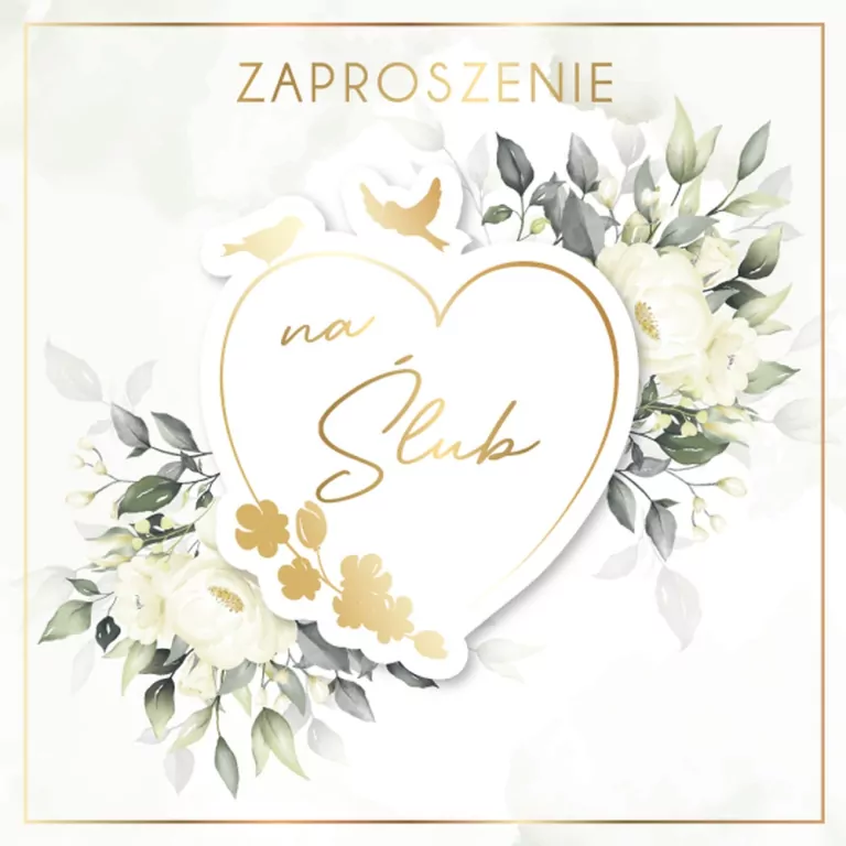 Zaproszenie Ślubu (5szt) - tantis.pl