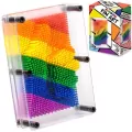 Plastikowy Pin Art Tęczowy - tantis.pl