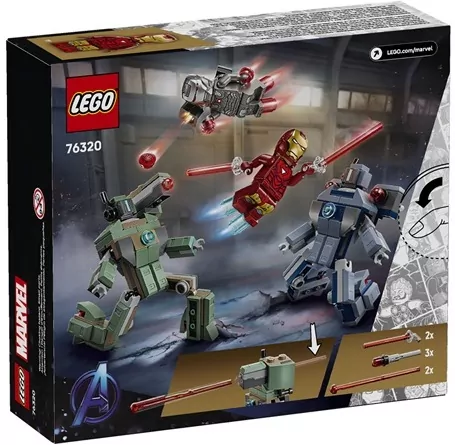 LEGO® Marvel. Iron Man i War Machine kontra drony Hammera 76320 - tantis.pl