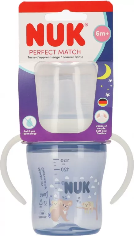 NUK. Butelka z uchwytem. 150 ml. 6 miesięcy. Koala - tantis.pl