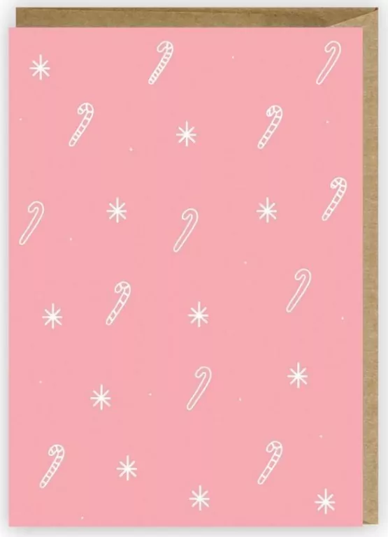 Kartka Boże Narodzenie Laski świąteczne, eko K076 - tantis.pl