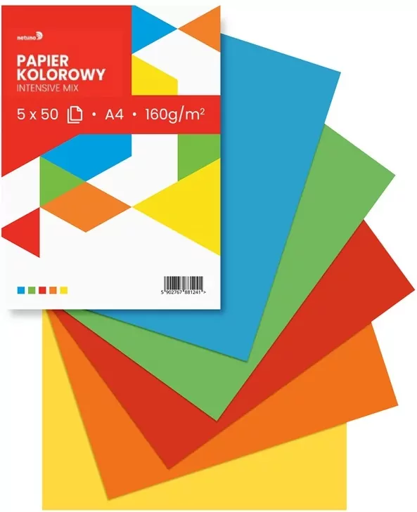 PAPIER XERO KOL A4 160G MIX INTEN/5 OP250ARK NET - tantis.pl