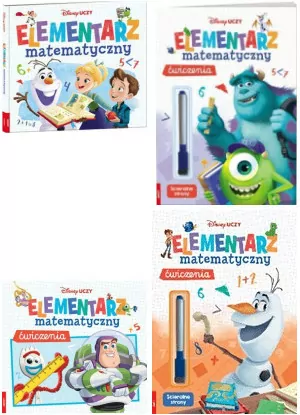 Pakiet: Disney uczy. Zestaw do nauki matematyki od podstaw: Elementarz + ćwiczenia - tantis.pl