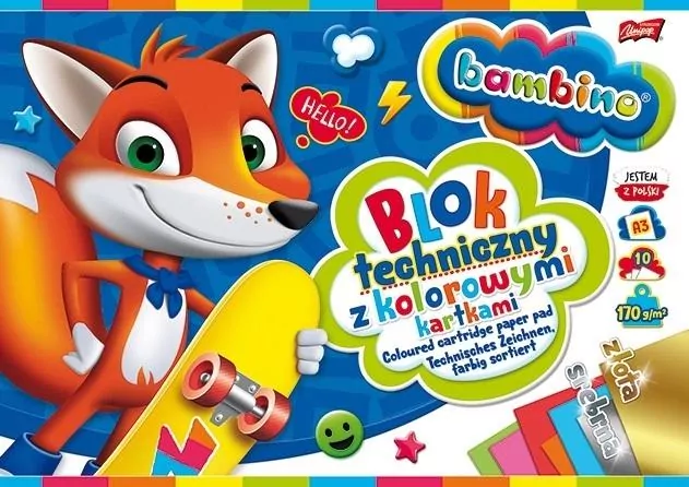 Maje blok tech.A3/10k.kolor bambino złota i srebrna kartka - tantis.pl