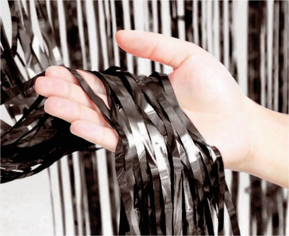 Kurtyna dekoracyjna B&C czarna 90x240cm - tantis.pl