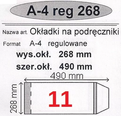 Okładka na podr A4 regulowana nr 11  NARNIA - tantis.pl