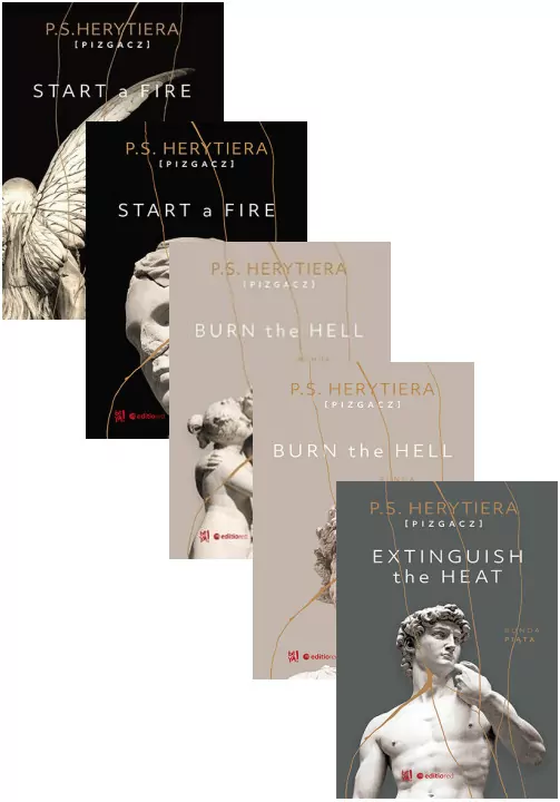 Pakiet: Start a Fire. Runda pierwsza / Start a Fire. Runda druga /  Burn the Hell. Runda trzecia /  Burn the Hell Runda czwarta / Extinguish the Heat. Runda piąta. Trylogia Hell. Tom 1-5 - tantis.pl
