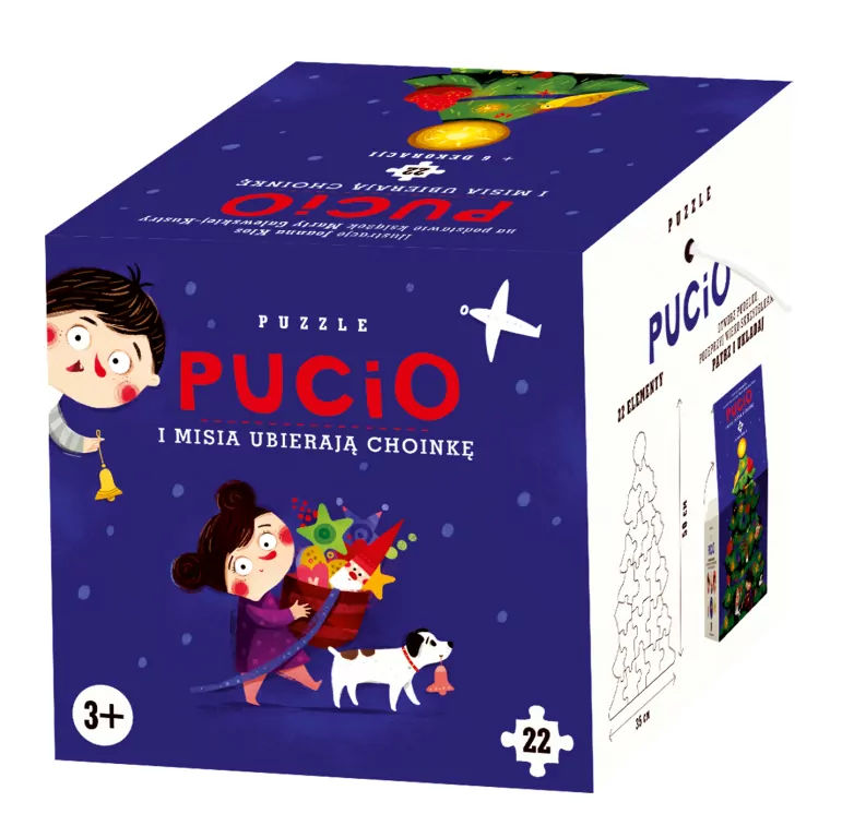 Puzzle. Pucio i Misia ubierają choinkę - tantis.pl