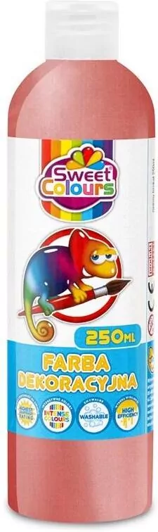 Farba dekoracyjna metaliczna czerwona 250ml - tantis.pl