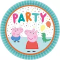 Talerze owalne papierowe Świnka Peppa 23cm - tantis.pl