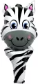 Balon foliowy zwierzątko z uchwytem zebra - tantis.pl