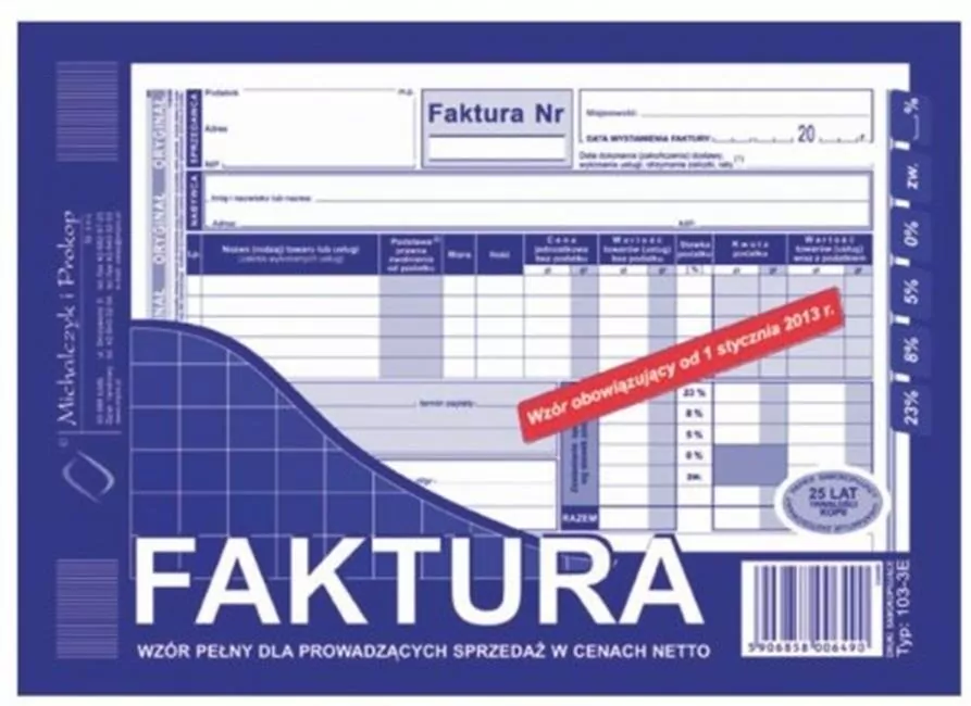 Faktura wielokopia 100-3E - tantis.pl