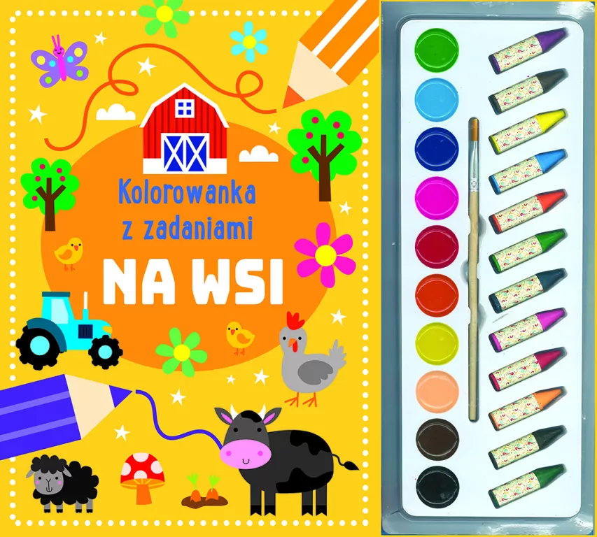 Kolorowanka z zadaniami. Na wsi - tantis.pl