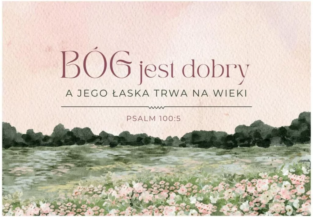 Karnet - Bóg jest dobry - łąka - tantis.pl