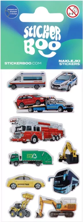 Naklejki Sticker BOO Auta mix - tantis.pl