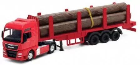 Truck MAN TGX z drewnem 1:64 WELLY - tantis.pl