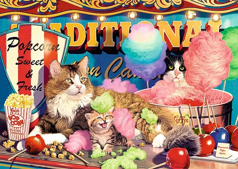 Trefl. Puzzle 2x500. Puszyści przyjaciele - tantis.pl
