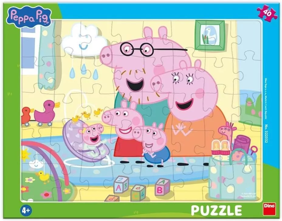 Puzzle ramkowe Świnka Peppa Rodzina 40el - tantis.pl