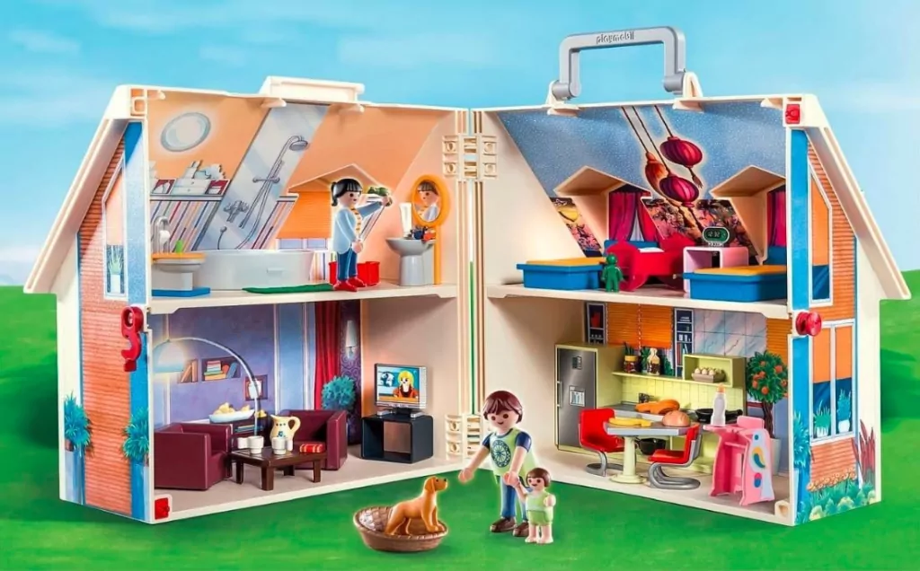 Przenośny domek dla lalek. Dollhouse 70985 - tantis.pl