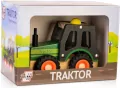 Drewniany traktor z oponami - tantis.pl