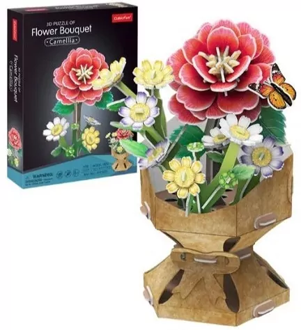 Puzzle 3D Bukiet kwiatów Kamelie - tantis.pl
