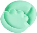 Nana's Manners Talerz silikonowy z przyssawką zielony - tantis.pl