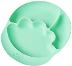Nana's Manners Talerz silikonowy z przyssawką zielony