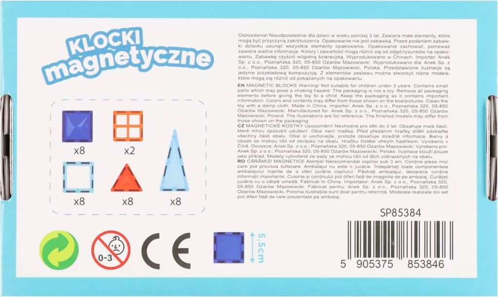 Klocki magntyczne 34el - tantis.pl