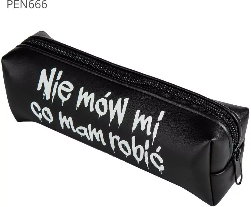 Piórnik jednokomorowy czarny -Nie mów mi co ma - tantis.pl