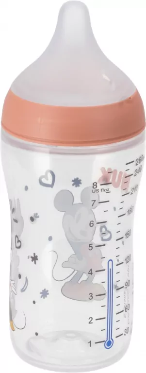 NUK. Perfect Match. Butelka z silikonowym smoczkiem. 260 ml. Minnie Mouse - tantis.pl
