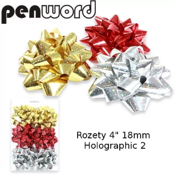 Rozety holographic 10cm, 6 sztuk - tantis.pl