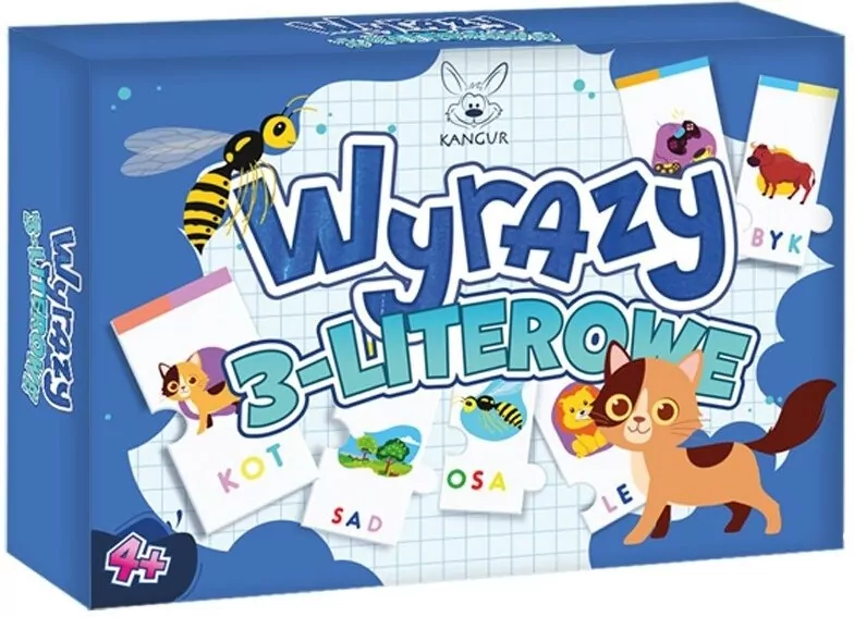 Kangur. Wyrazy 3-literowe. Puzzle - tantis.pl