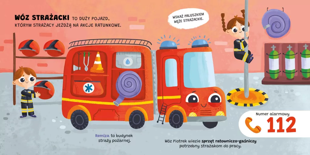 Maszyny i pojazdy. Wóz strażacki - tantis.pl