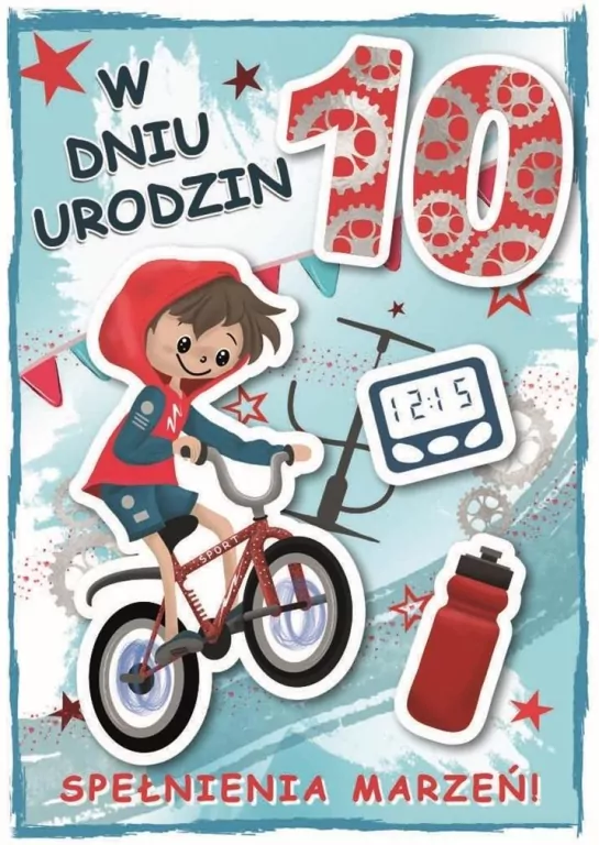 Karnet urodziny 10 B6 z kopertą - tantis.pl