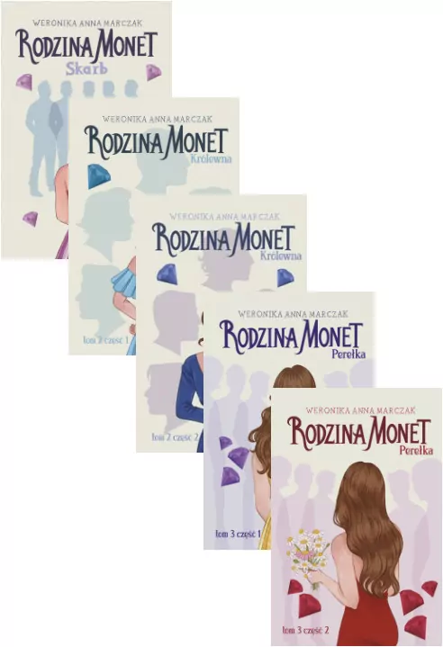 Pakiet: Skarb / Królewna / Perełka. Rodzina Monet. Tom 1-3. Cz.1 i 2 - tantis.pl