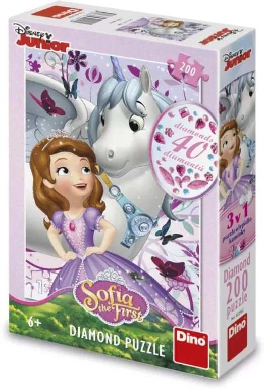 Puzzle z diamencikami Księżniczki Zosia 200el - tantis.pl