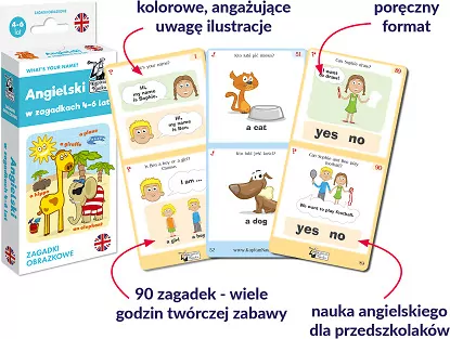 Angielski 4-6 lat. Zagadki obrazkowe. Kapitan Nauka - tantis.pl