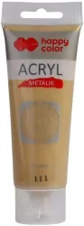 Farba akrylowa 75ml złoto metalik HAPPY COLOR
