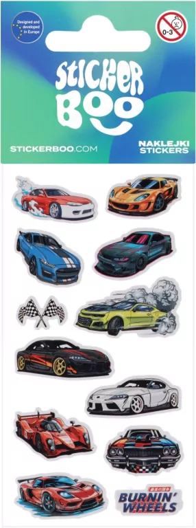 Naklejki Sticker BOO Auta mix - tantis.pl