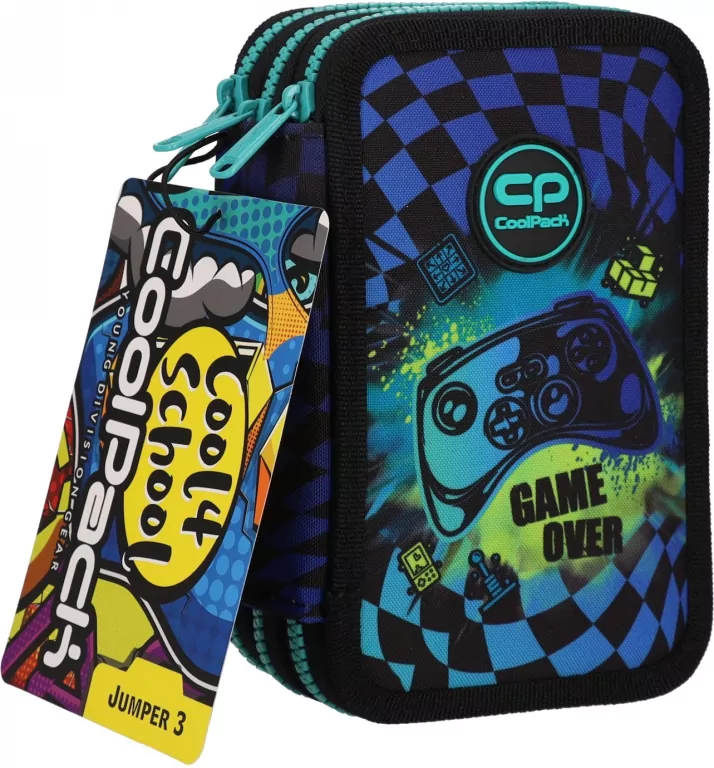 Piórnik potrójny z wyposażeniem Coolpack Jumper 3 Gamer Chess - tantis.pl