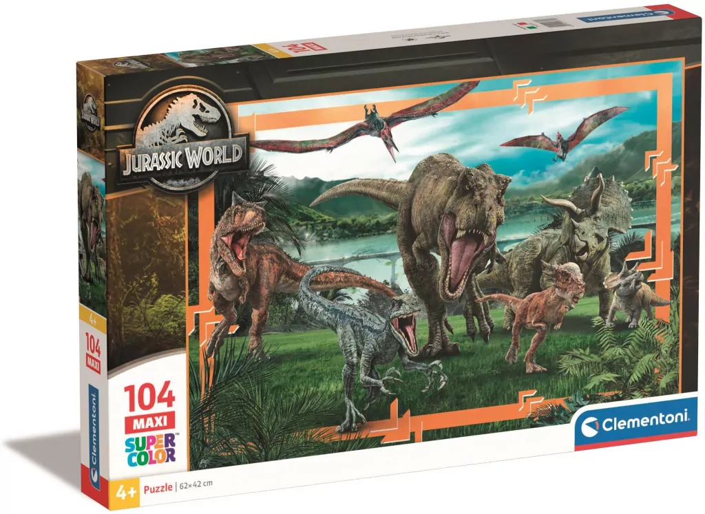 Puzzle Maxi Super Kolor 104. Jurrasic World - tantis.pl