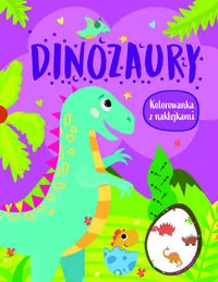 Dinozaury. Kolorowanka z naklejkami - tantis.pl