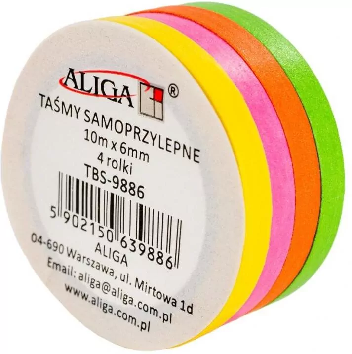 Taśma matowa samoprzylepna 6mmx10m 10szt - tantis.pl